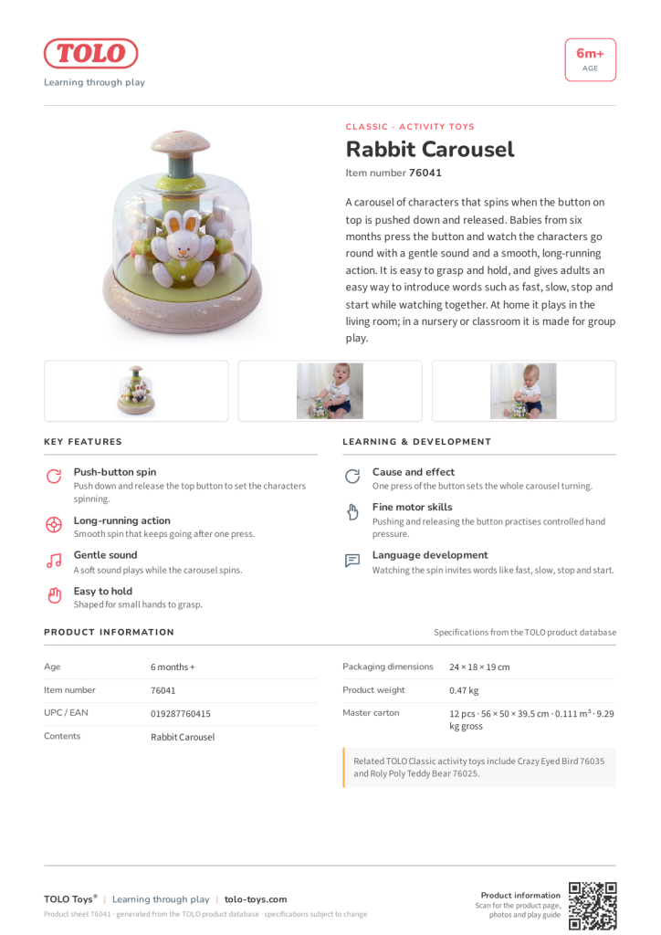 Product sheet · Rabbit Carousel